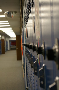 row of lockers