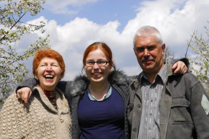 Senior couple and their dauther