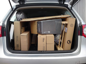 packed car